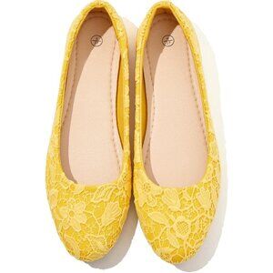 Women’s Lace Mesh Flat Shoes Memory Foam Round Toe Low Heel Foldable Comfortable